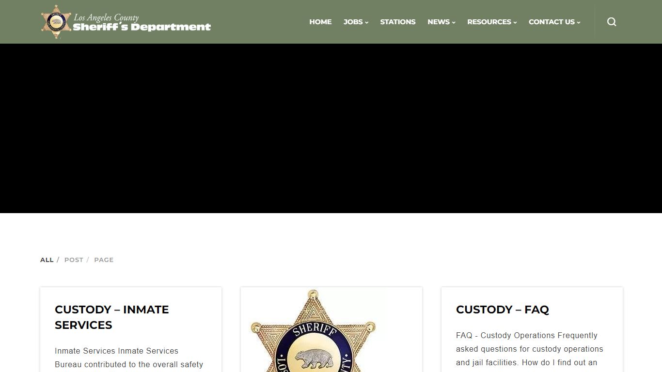 Search Results for “inmate information” | Los Angeles County Sheriff's ...